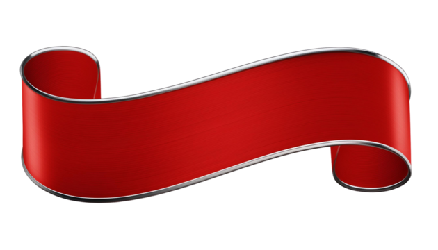 3d vintage red ribbon with text space