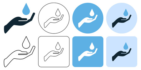 treatment wellness, water springs, liquid, soap or sanitizer, balance and harmony icon symbol ui and ux design, glyphs and stroke line icon