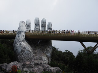 Ba Na Hills and the Golden Bridge in Da nang, Vietnam