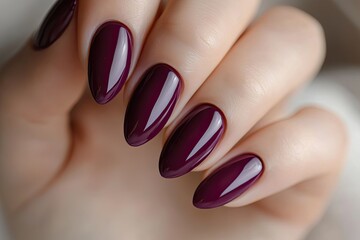 one hand with simple nails, perfect fingers without glitter or shimmer, perfect simple short nails, realistic hand, impressiv