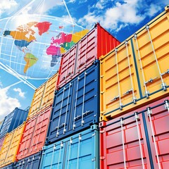 Fototapeta premium 99. Examine the impact of global trade dynamics on investment strategies.