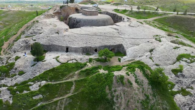 Aerial view of Historic Afghan Heritage Site in Serene Landscape
