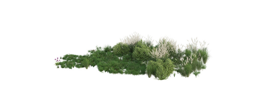Trees, flowers, grass, low bushes rendered with edsmax vray 6