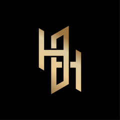 Minimalist Luxury Initials HB Logo Vector Illustration