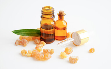 Frankincense or olibanum aromatic resin used in incense and perfumes.