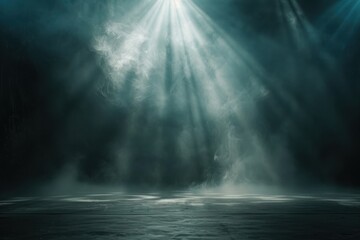 Stage Light. Moody Background with Dark Empty Space and Spotlight Effect