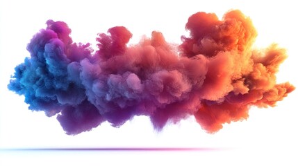Fototapeta premium A pastel-colored explosion, isolated on a transparent 