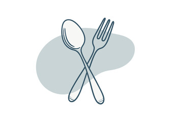 Fork and Spoon Icons Collection: Drawing & Digital Art