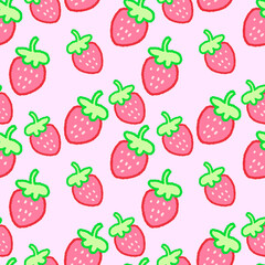 seamless pattern of strawberry