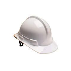 Fototapeta premium A White Firefighter'S Hard Hat, Isolated On White