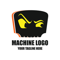 Simple elegant industrial machine logo design