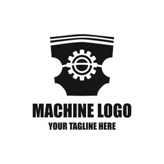 Simple elegant industrial machine logo design