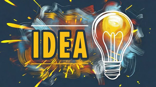 a color drawing of a logo that says "IDEA"