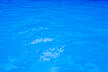Fototapeta premium Crystal-clear water in a swimming pool, reflecting a pristine and inviting atmosphere for relaxation