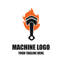 Simple elegant industrial machine logo design