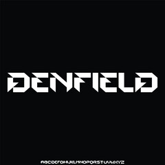 Denfield, the vintage retro Victorian style display typeface, vector font alphabet and number set