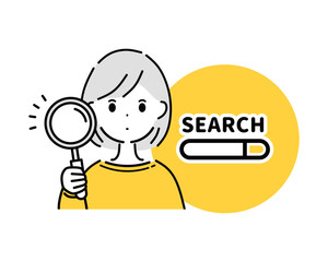 検索する女性