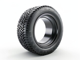 Obraz premium car tyre isolated on white background - ai