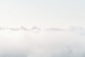 Fototapeta premium White Cloud Horizon Panorama with Copy Space