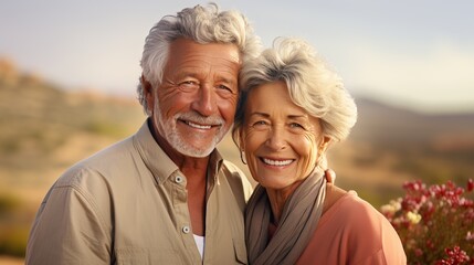 Portrait of a Loving Couple in the Outdoors