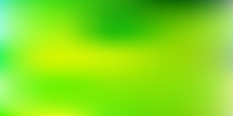 Light green, yellow vector gradient blur template.