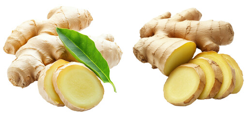 Fresh Ginger Root Slices.