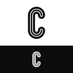 Creative abstract initial letter C logo design. Premium Vector