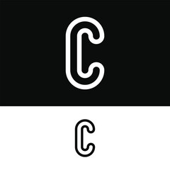Creative abstract initial letter C logo design. Premium Vector
