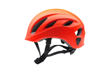 Red Bicycle Helmet Isolated