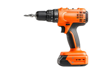 Orange Cordless Drill with Black Handle
