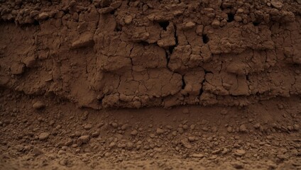 Fototapeta premium Soil wall texture of clay house structure Mud background Soft picture.
