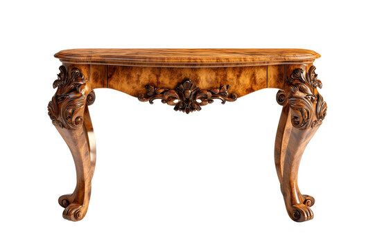 Antique Console Table with Intricate Carvings