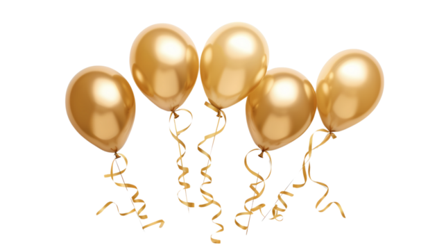 golden party balloons
