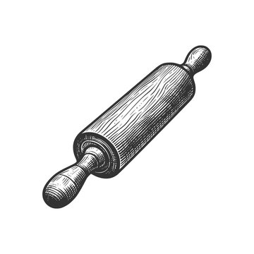 recommend clip art: pin rolling baker hand drawn vector stock template illustration