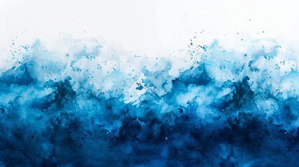 Fototapeta premium Beautiful abstract watercolor background with cobalt gradient, showcasing a vivid and artistic splash of colors blending seamlessly in a dynamic 16:9 aspect ratio. Perfect for creative design