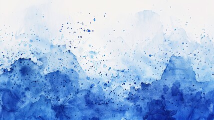 Fototapeta premium Beautiful abstract watercolor background with cobalt gradient, showcasing a vivid and artistic splash of colors blending seamlessly in a dynamic 16:9 aspect ratio. Perfect for creative design