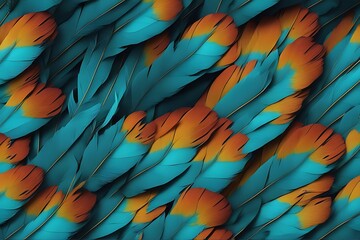 Obraz premium macaw turquoise feathers featherblueturquoisemacromacawparrotbirdanimalnaturewildlife feather blue macro parrot bird animal nature