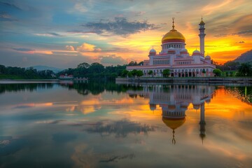 Obraz premium background malaysia,realistic,hd with generative ai