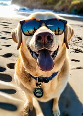 dog with sunglasses