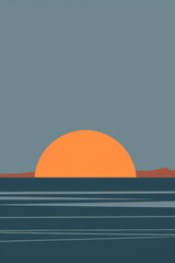Sonnenuntergang über dem Meer