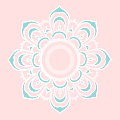 Modern mandala background with colorful style on red