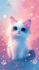 Instagram style cute cat poster, can be used as store/online store poster/advertising background, mobile phone wallpaper
