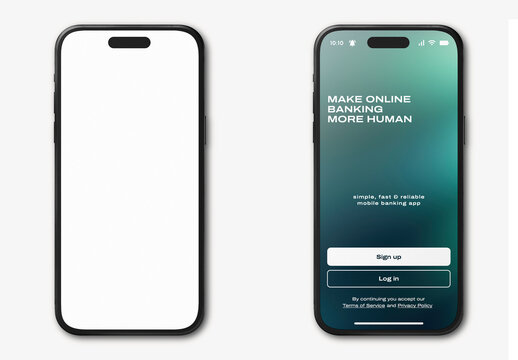 Screen Flatlay Phone Mockup