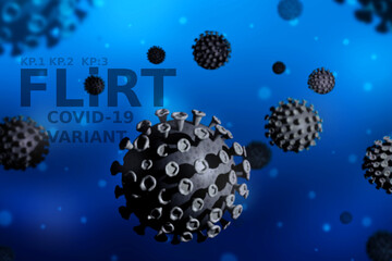 a covid 19 flirt variant concept background