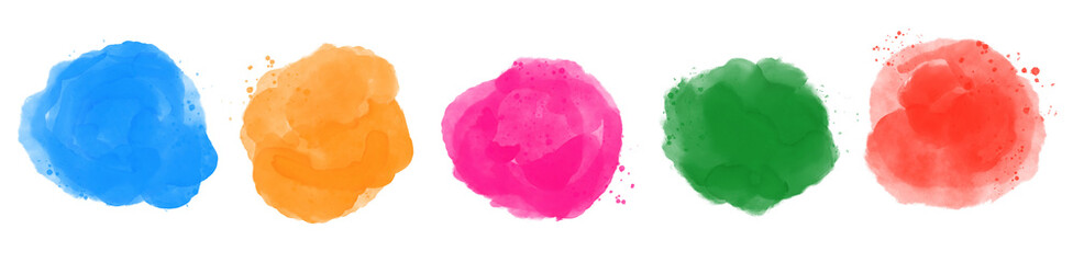 watercolor drops element design for templates.
