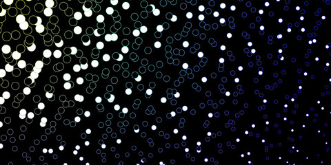 Dark Multicolor vector backdrop with dots.