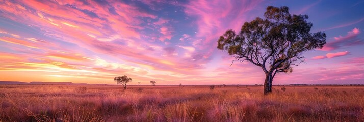 Australian outback landscape photo sunset