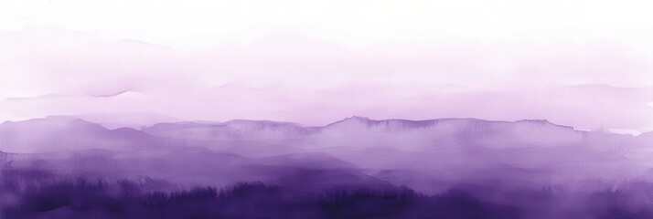 Obraz premium Abstract Purple Mountain Range Watercolor