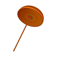 Vector illustration of Onam umbrella on transparent background