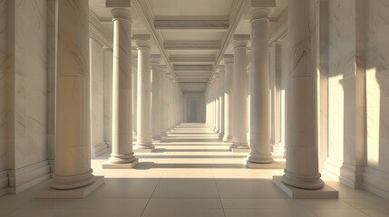 Obraz premium Clean and modern interpretation of Roman columns with minimalist design